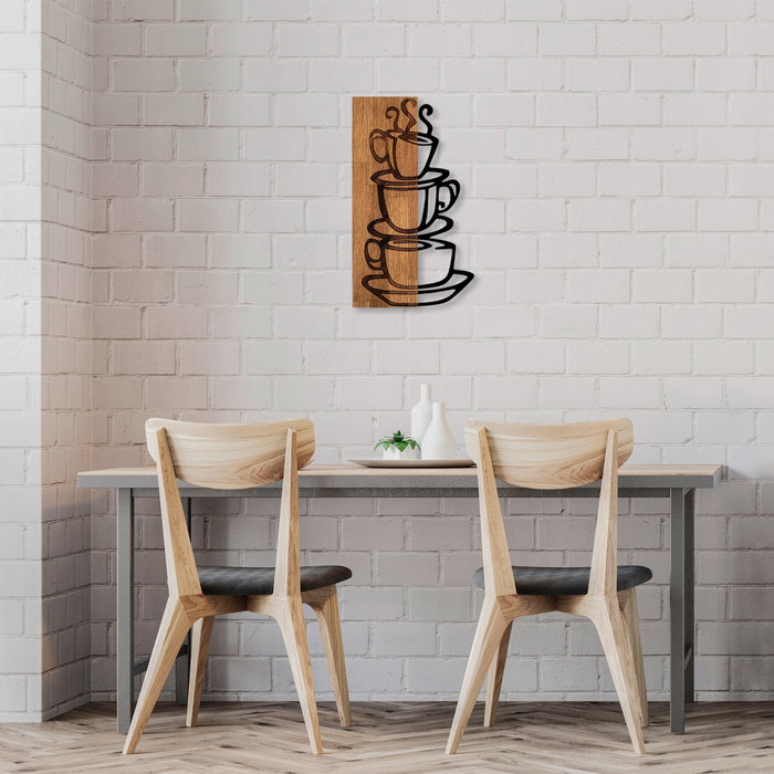 Wallity MA-296 Accesorio Decorativo de Pared en Nogal y Negro Wallity MA-296 Accesorio Decorativo de Pared en Nogal y Negro